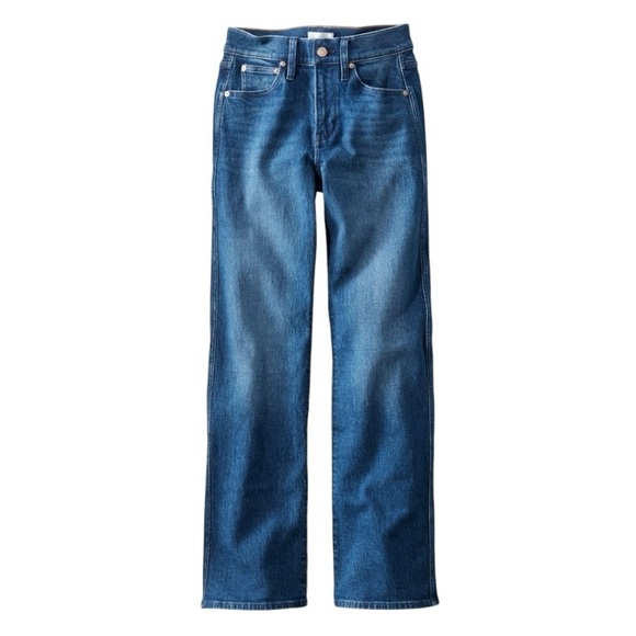 L.L. Bean Signature Original Fit Hi Rise Straight Leg 100% Cotton Jeans Women 10 - Picture 4 of 16